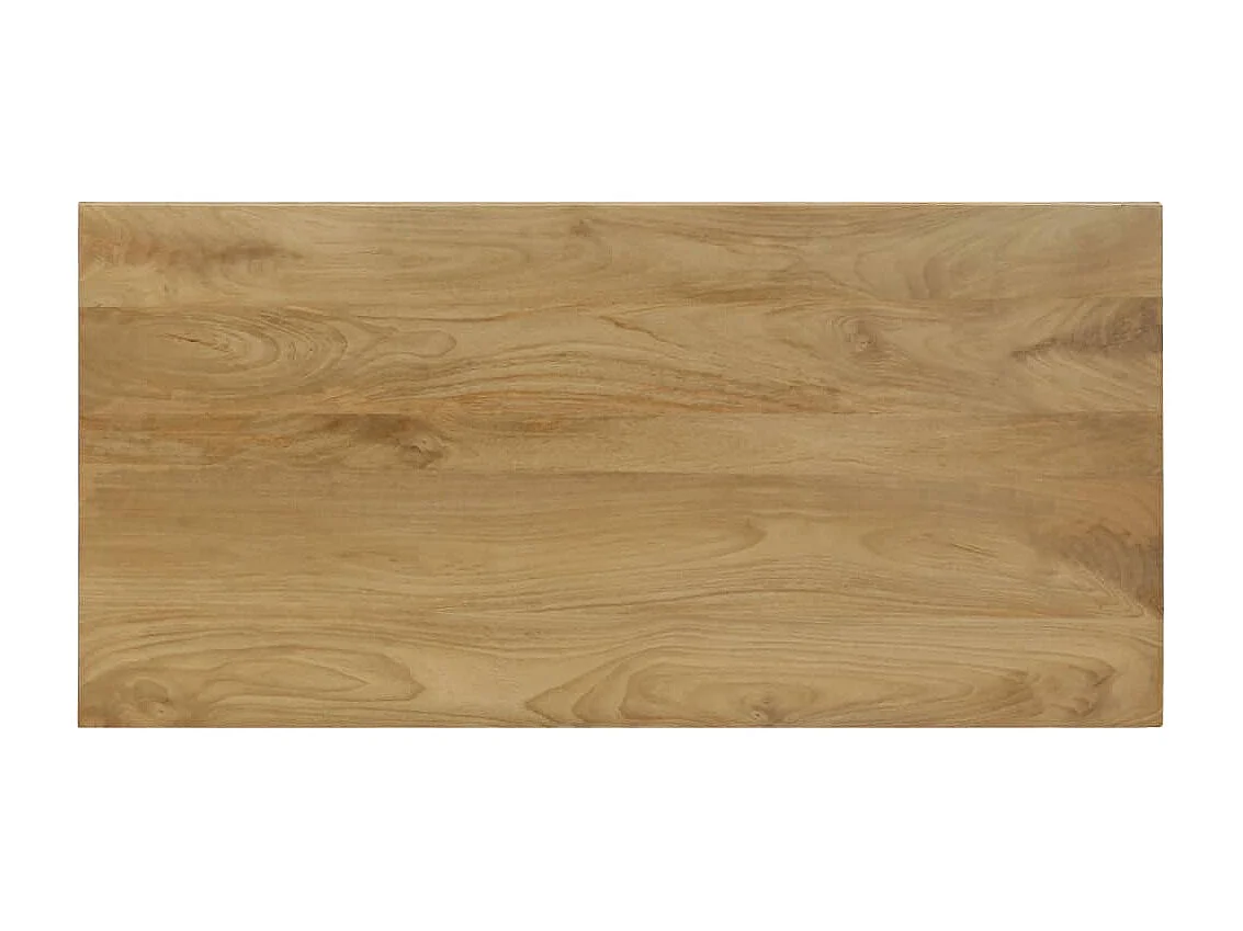 Mesa de jantar 115x55x76 cm madeira de mangueira maciça e aço PT252971