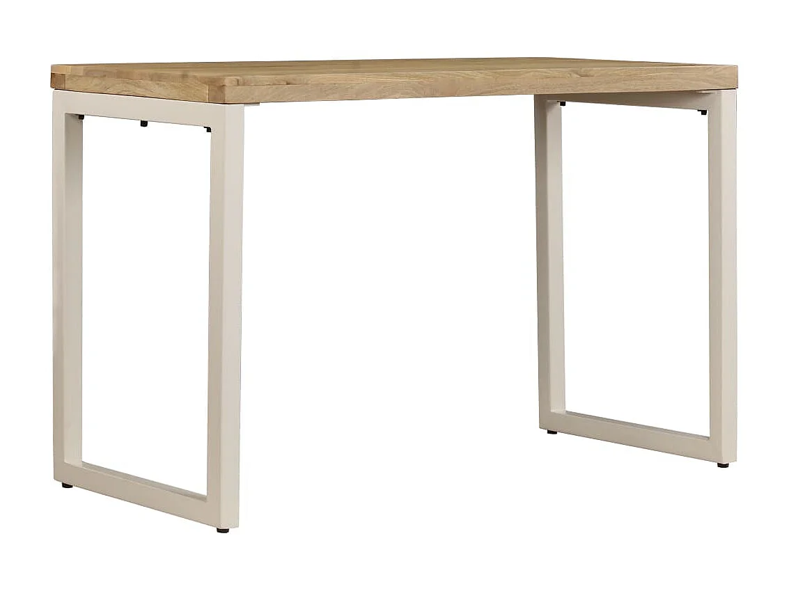 Table de salle à manger 115x55x76 cm Bois de manguier et acier GHR75626