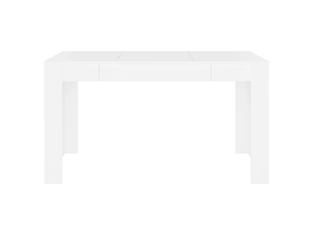 Mesa de comedor de madera contrachapada blanco 140x74,5x76 cm ES620303