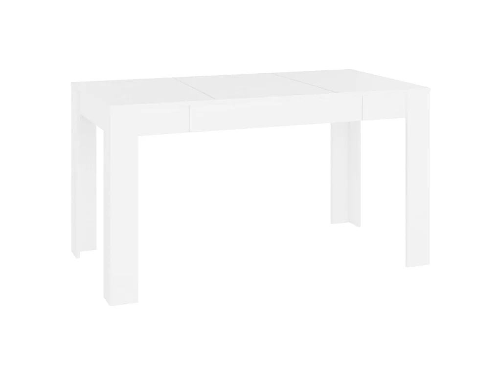 Table à manger Blanc 140x74,5x76 cm Bois d'ingénierie GHR69552