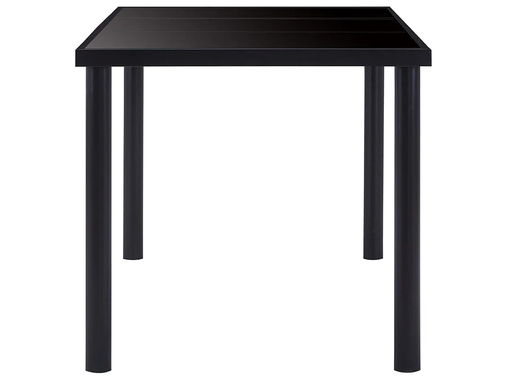 Mesa de comedor de vidrio templado negro 200x100x75 cm ES327577