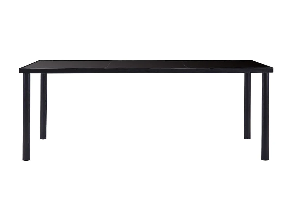 Table de salle à manger Noir 200x100x75 cm Verre trempé GHR27897