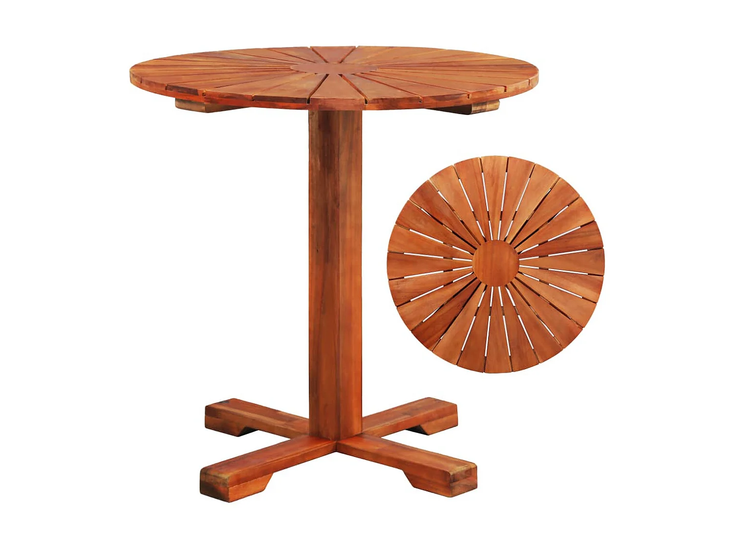 Mesa de bistrô 70x70 cm madeira de acácia sólida PT378188