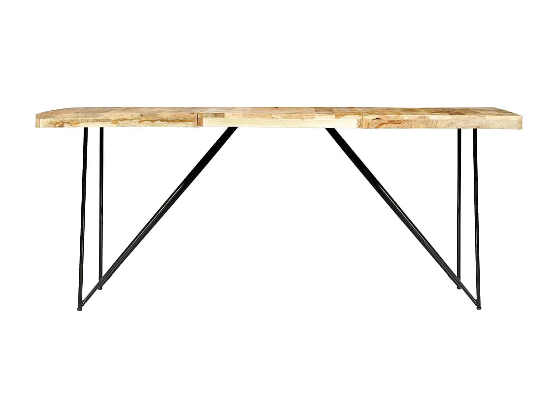 Table de salle à manger 180x90x76 cm Bois de manguier massif GHR14838
