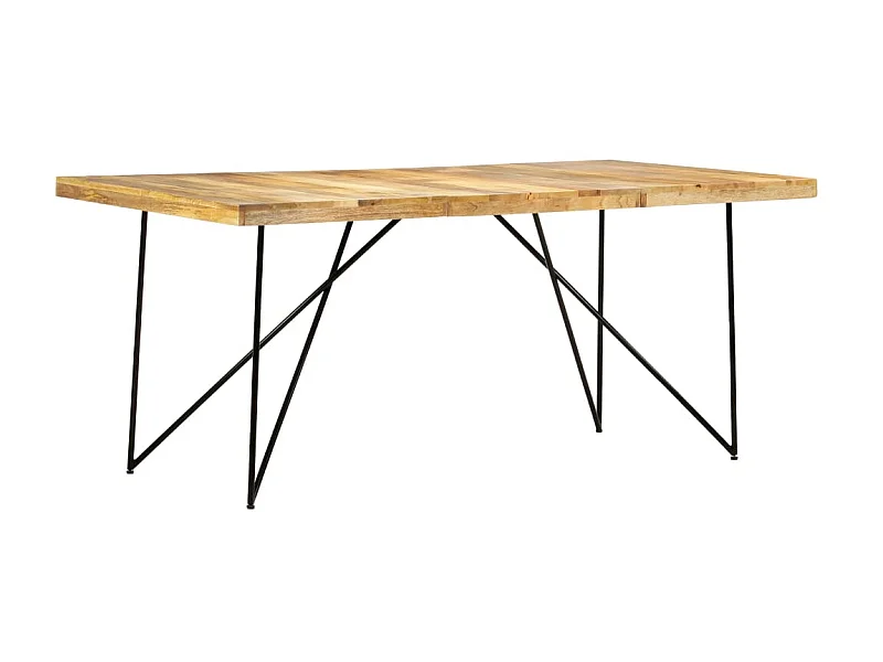 Table de salle à manger 180x90x76 cm Bois de manguier massif GHR14838
