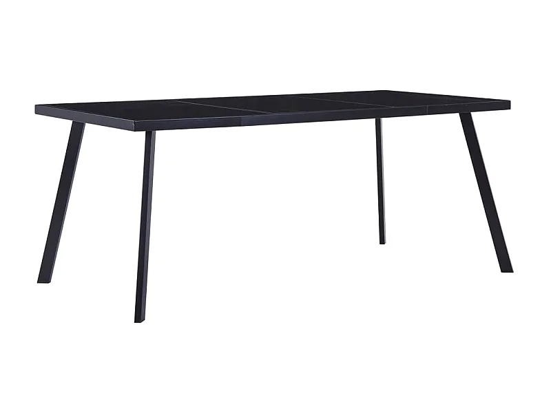 Table de salle à manger Noir 160x80x75 cm Verre trempé GHR36514