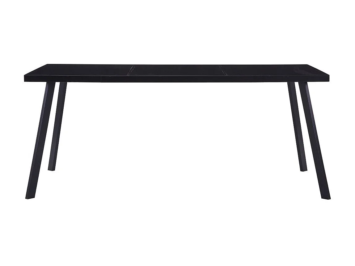 Table de salle à manger Noir 160x80x75 cm Verre trempé GHR36514