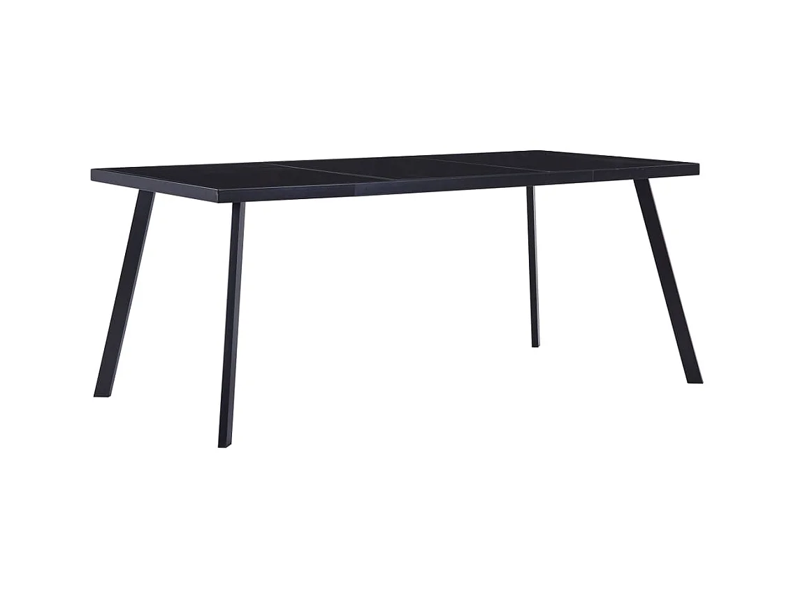 Table de salle à manger Noir 160x80x75 cm Verre trempé GHR36514