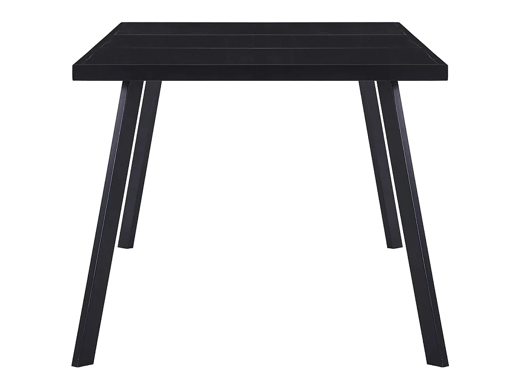 Mesa de comedor de vidrio templado negro 160x80x75 cm ES519755