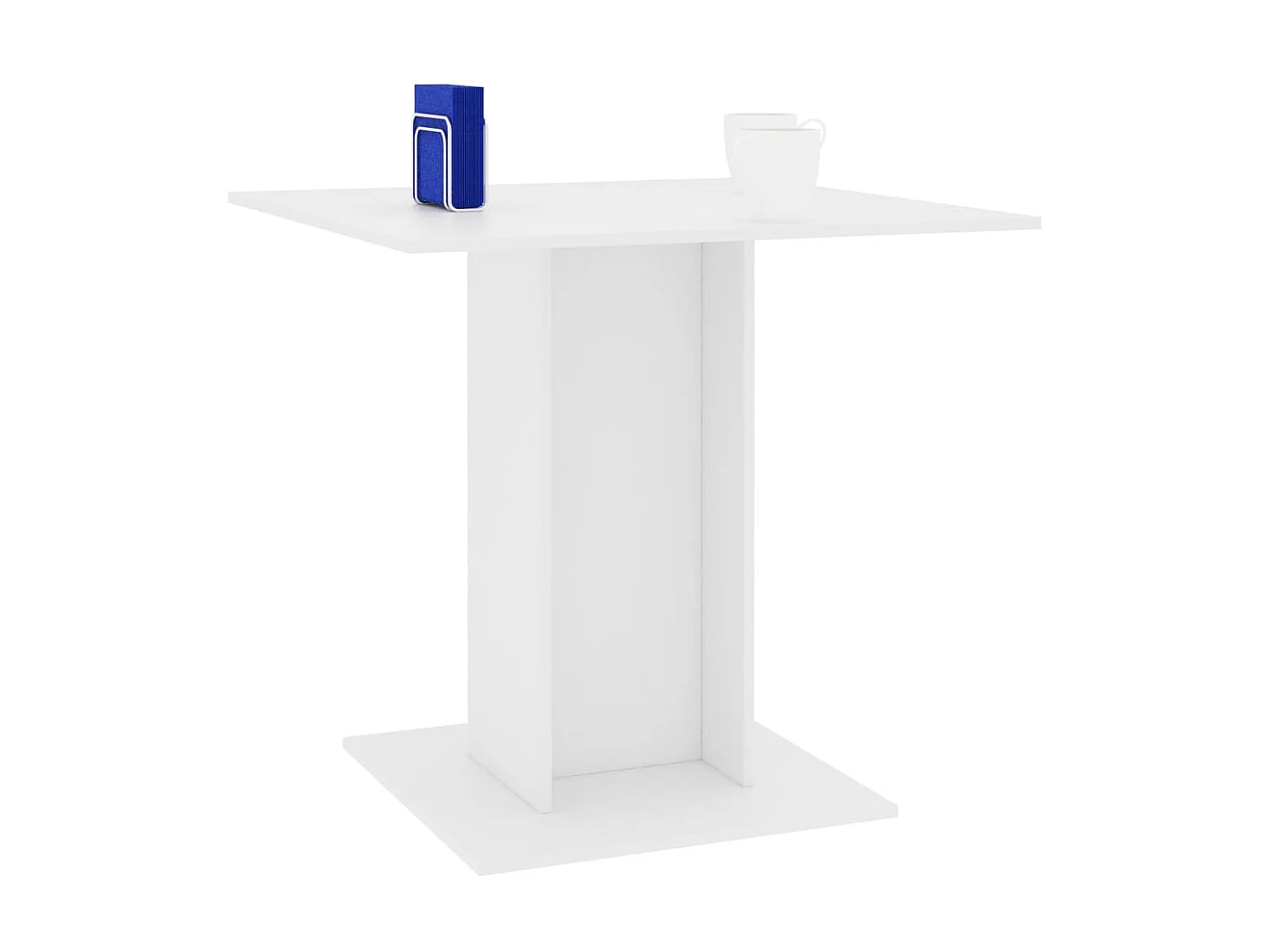 Table de salle à manger Blanc 80 x 80 x 75 cm Aggloméré GHR18678