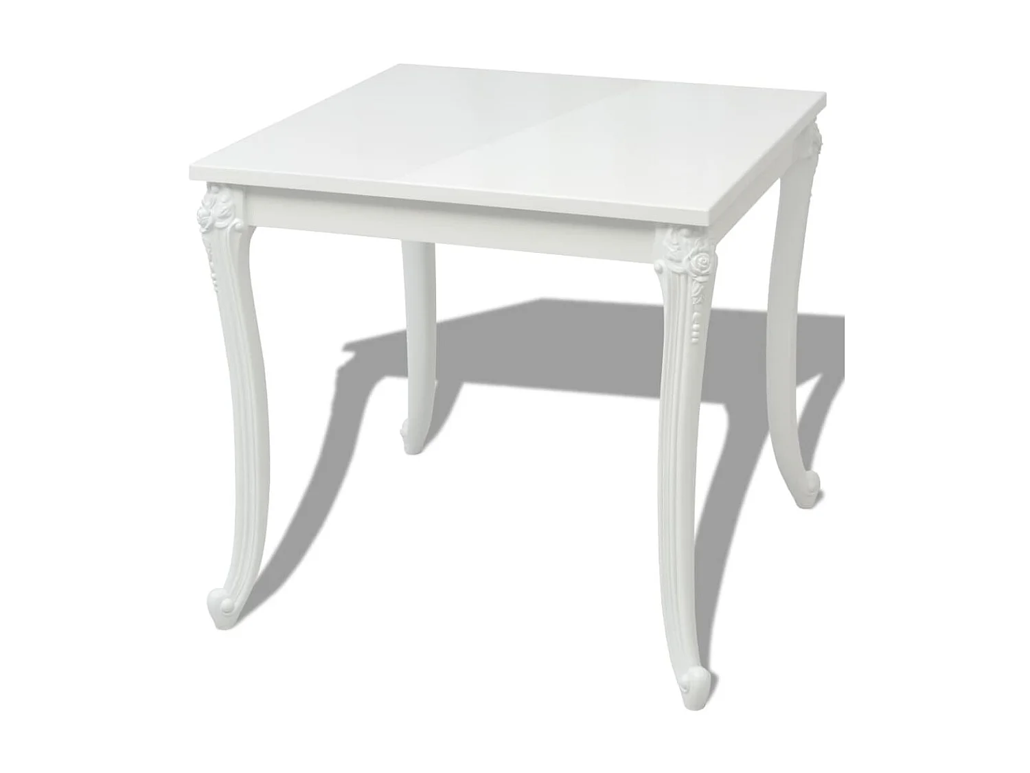 Mesa de comedor blanco brillante 80x80x76 cm ES744299