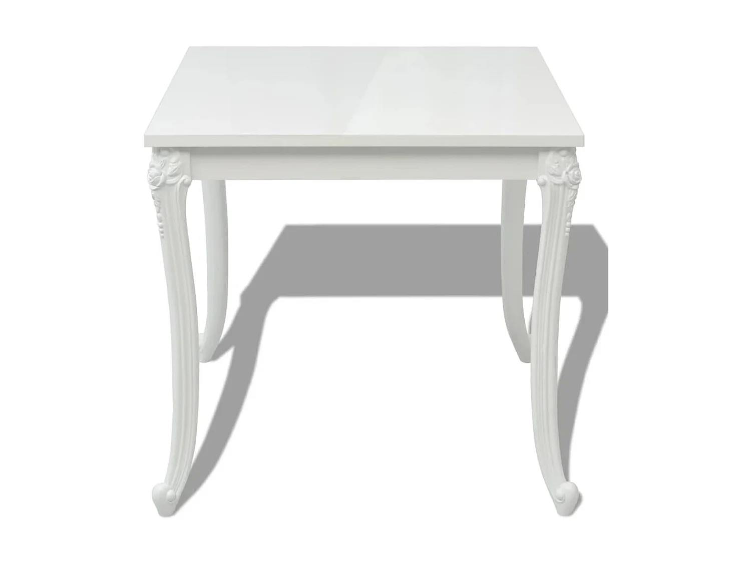 Mesa de comedor blanco brillante 80x80x76 cm ES744299
