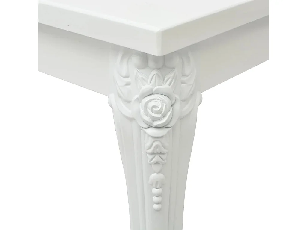 Mesa de comedor blanco brillante 80x80x76 cm ES744299