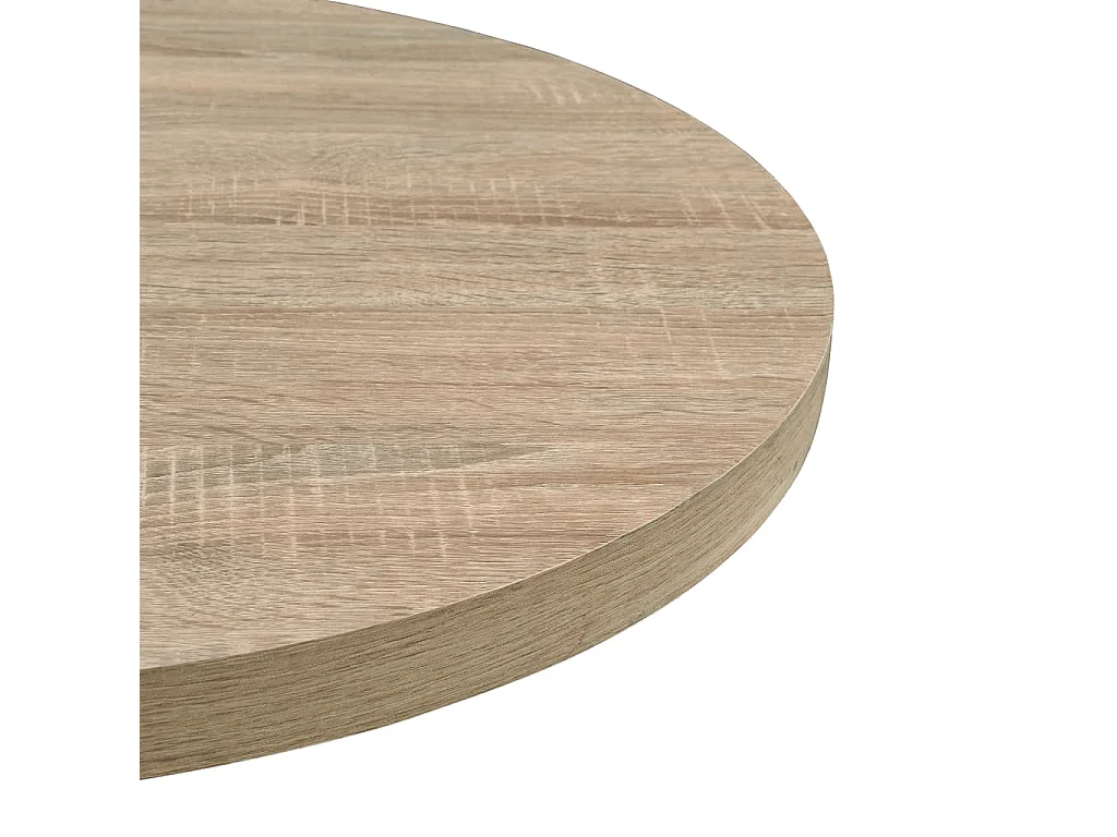Mesa de bar bistró MDF y acero redonda 80x75 cm color roble ES820220