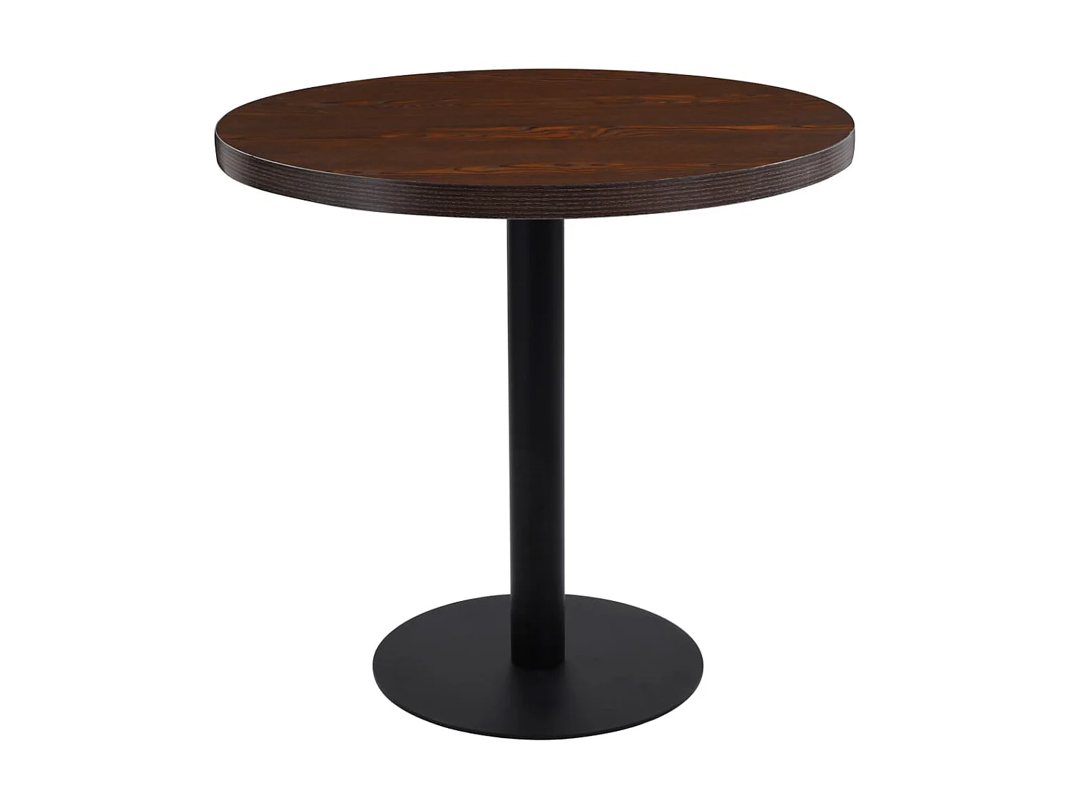 Bistrotafel 80 cm MDF donkerbruin NL838752