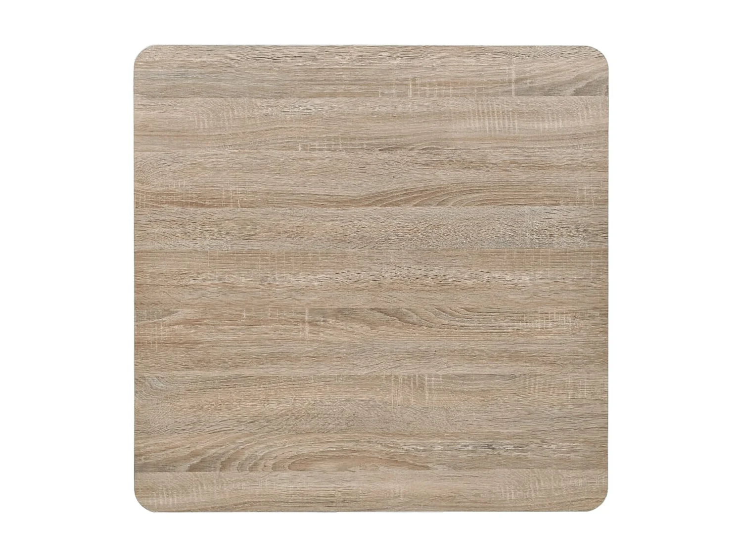 Mesa bistrô em MDF e aço quadrada 80x80x75 cm cor de carvalho PT733564