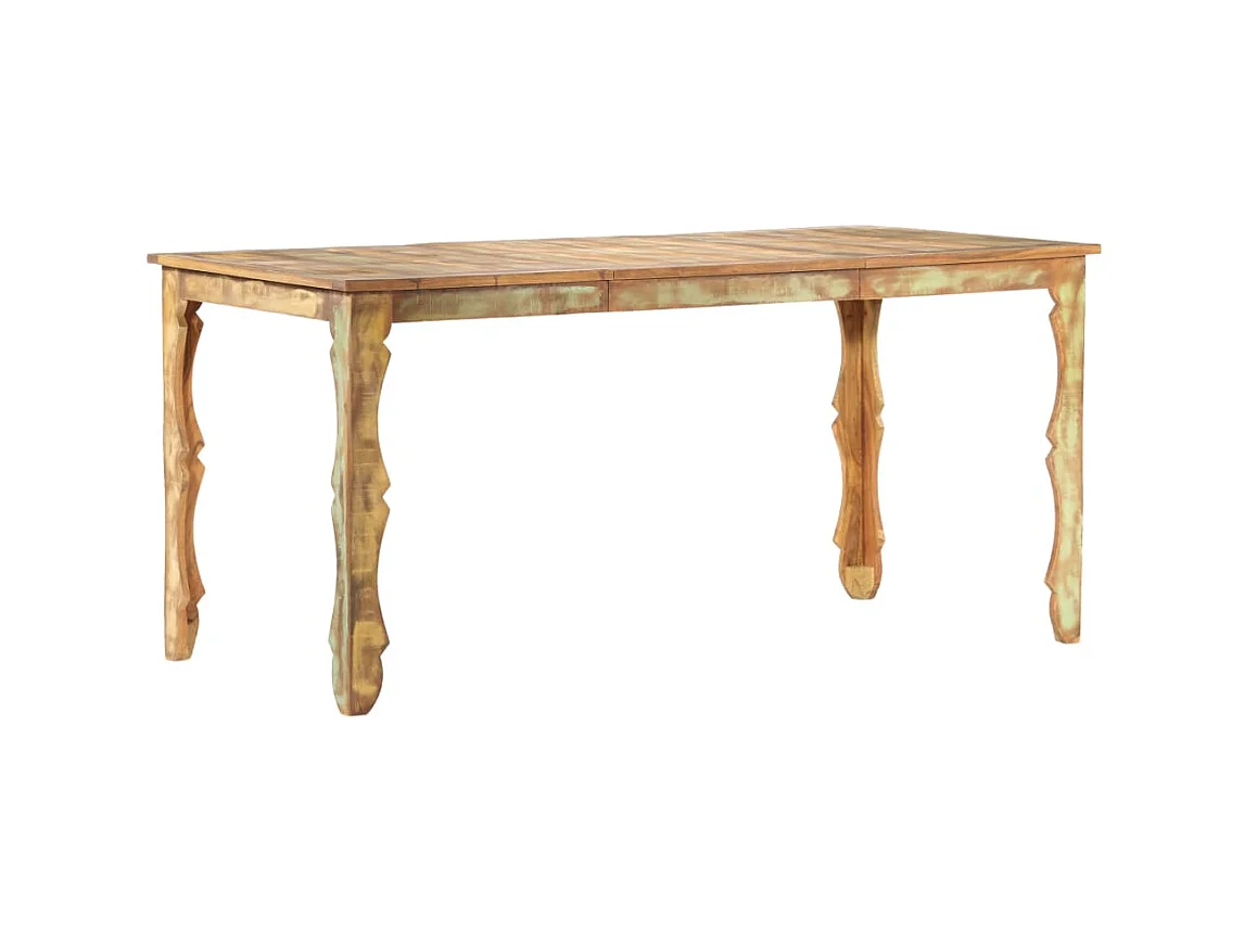 Table de salle à manger 160x80x76cm Bois de récupération massif GHR21278