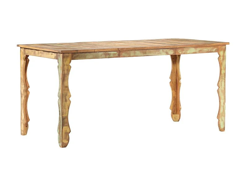 Eettafel 160x80x76 cm massief gerecycled hout NL536671