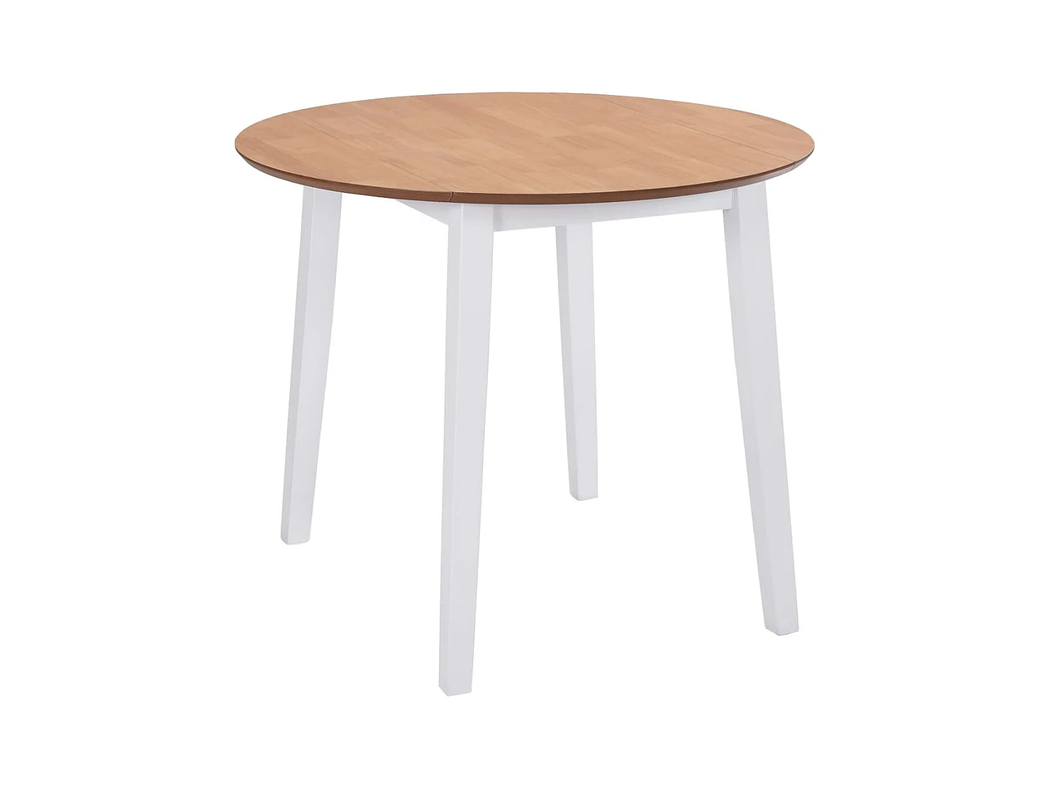 Table de salle à manger ronde à abattant MDF Blanche GHR76110
