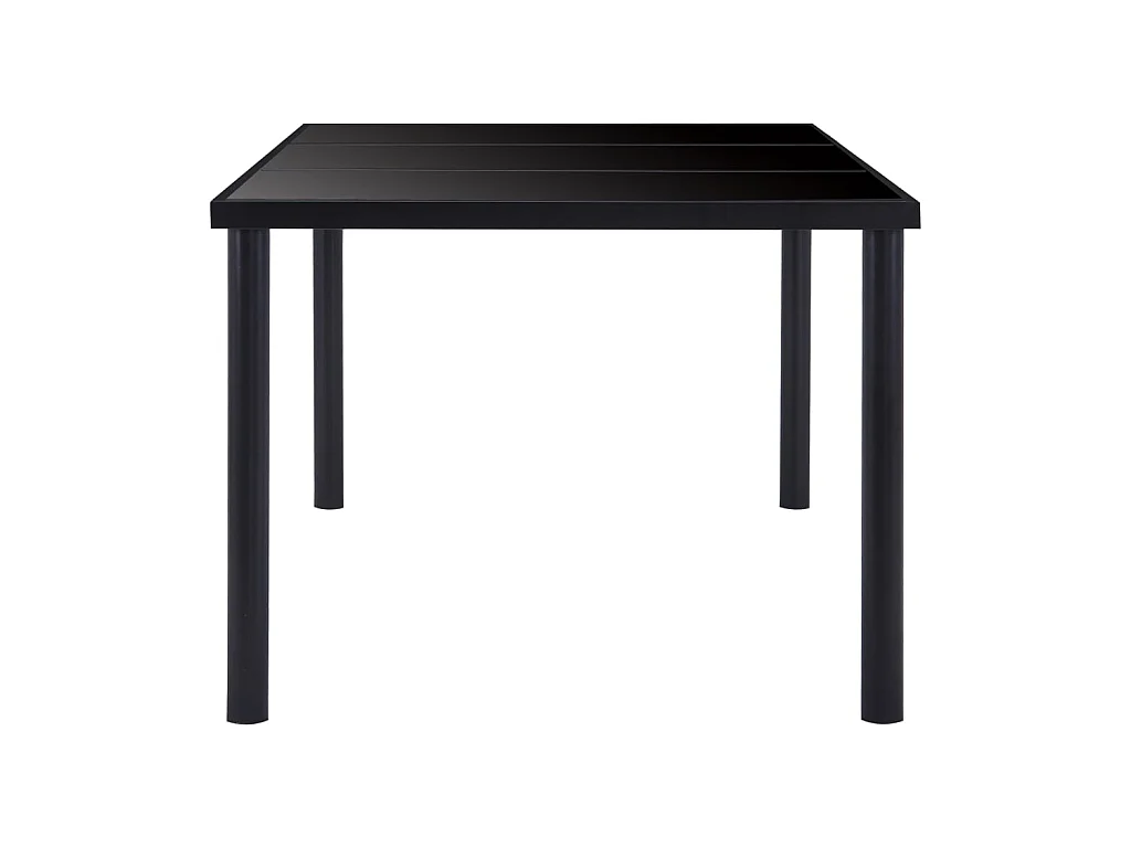 Table de salle à manger Noir 160x80x75 cm Verre trempé GHR17916