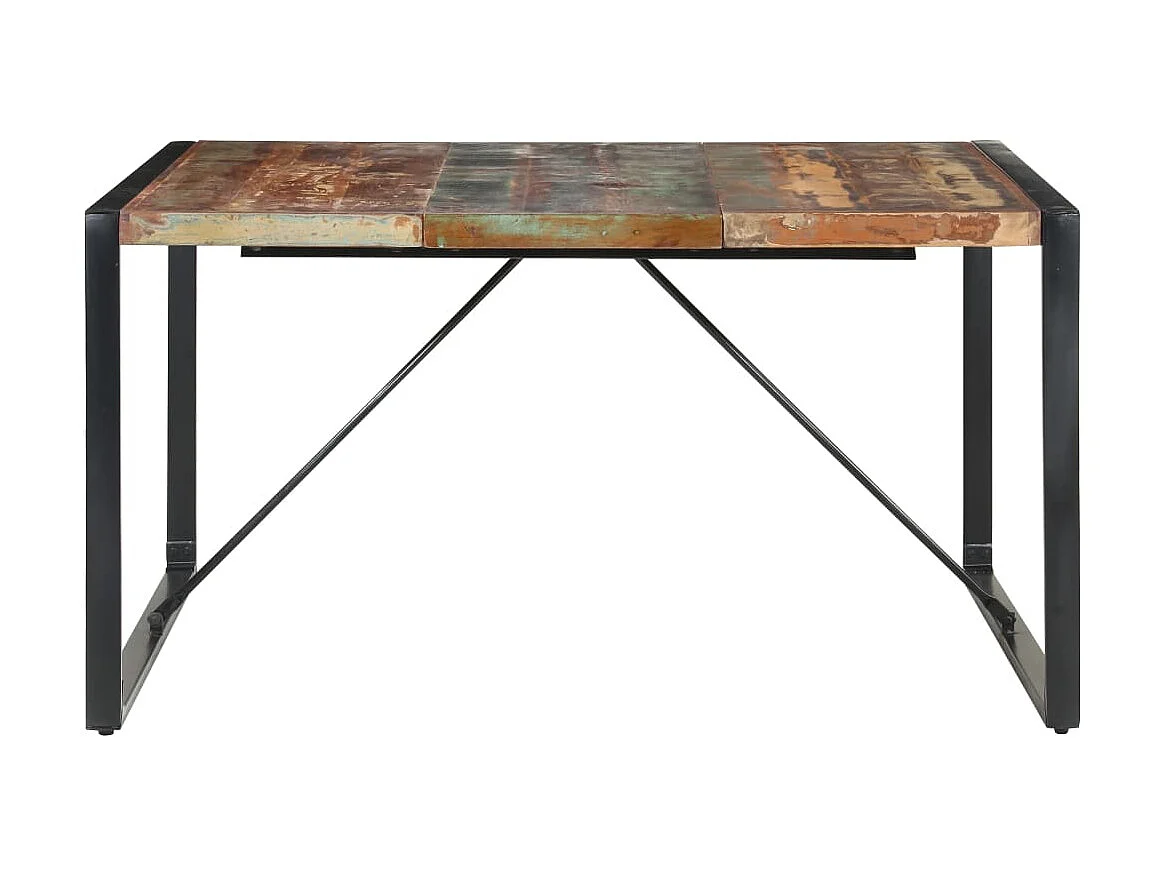 Table de salle à manger 140x140x75 cm Bois de récupération GHR77517