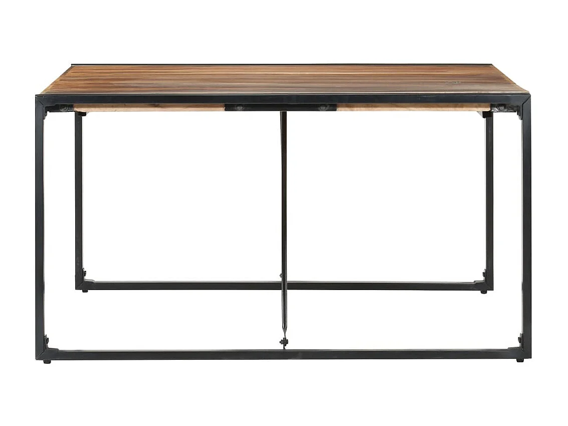 Mesa de comedor madera maciza con acabado sheesham 140x140x75cm ES936653