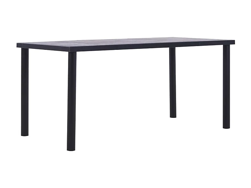 Table de salle à manger Noir et gris béton 160x80x75 cm MDF GHR41144