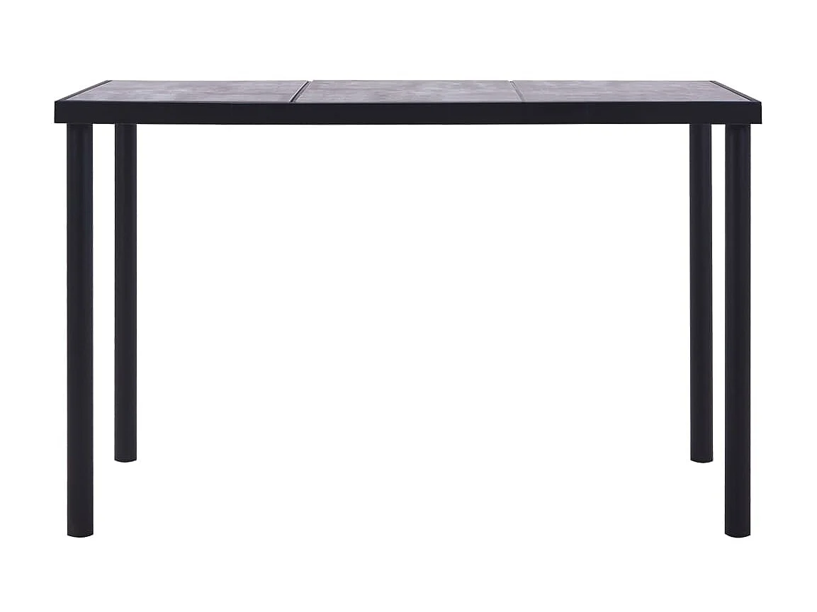 Mesa de jantar 160x80x75 cm MDF preto e cinzento cimento PT523950