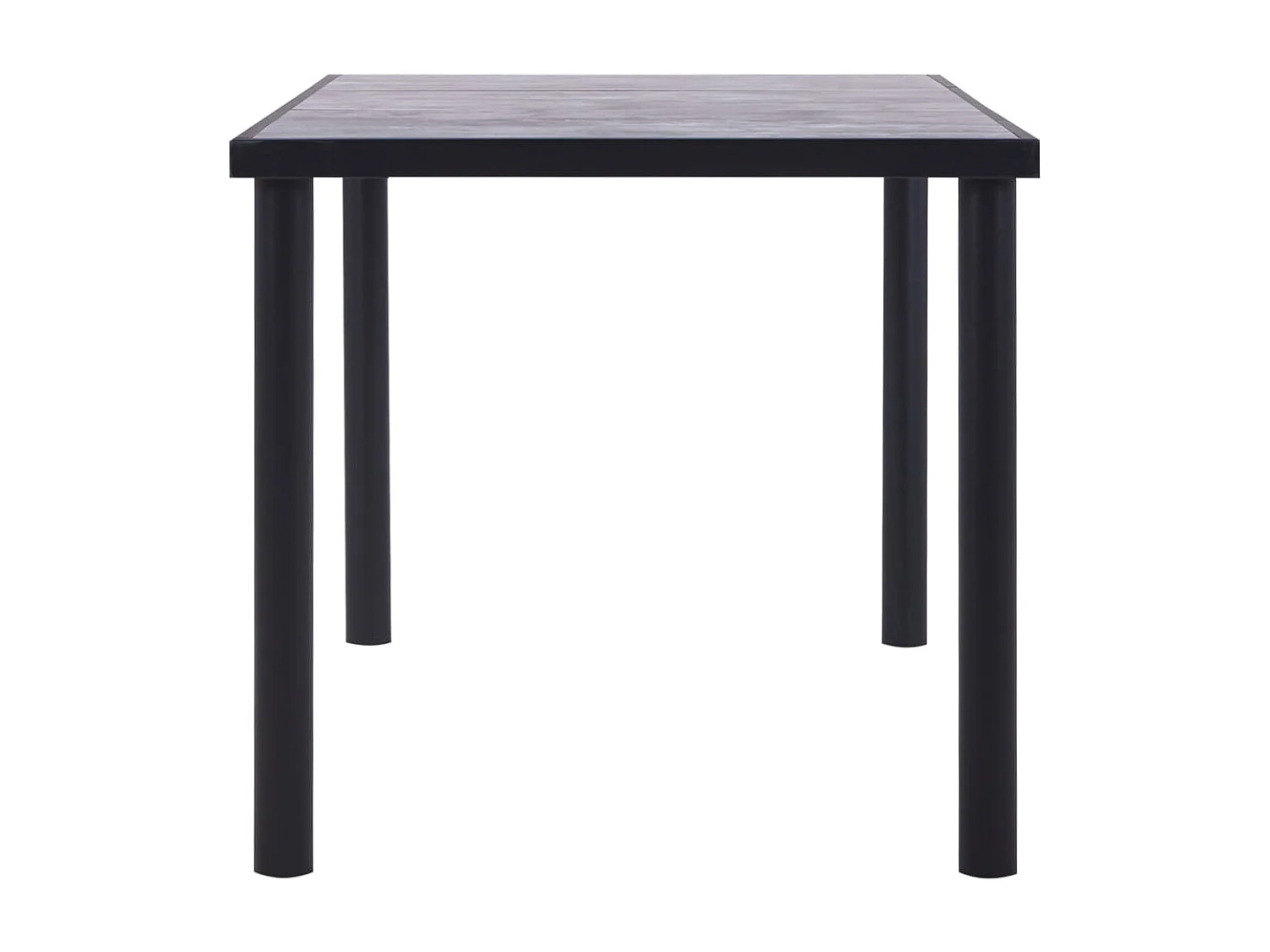 Mesa de jantar 160x80x75 cm MDF preto e cinzento cimento PT523950