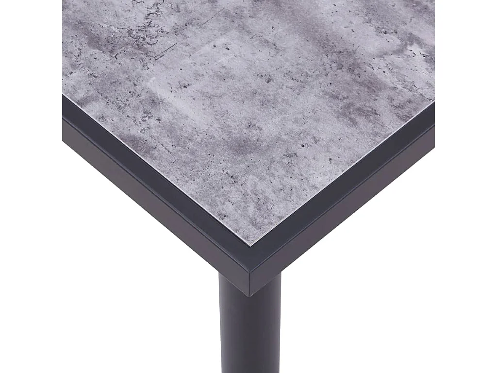 Mesa de comedor de MDF negro y gris hormigón 160x80x75 cm ES852593