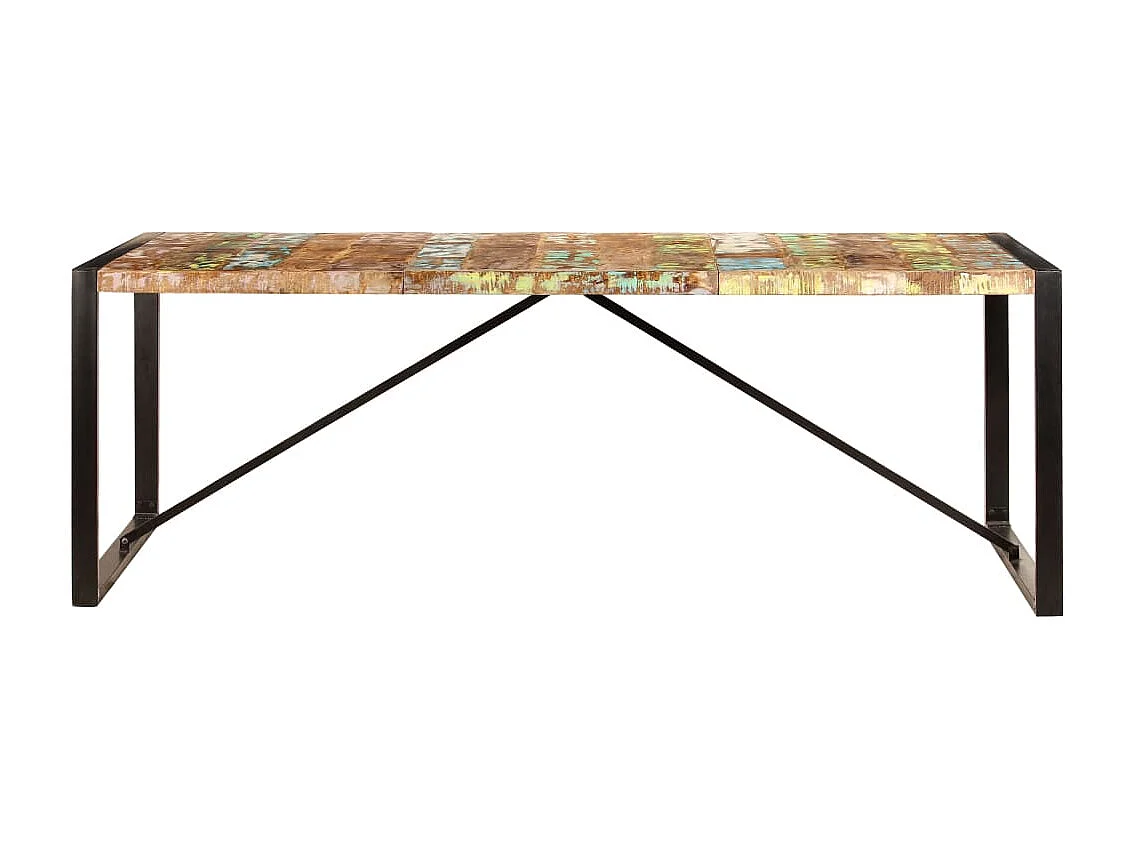 Mesa de jantar madeira recuperada maciça 220x100x75 cm PT939618