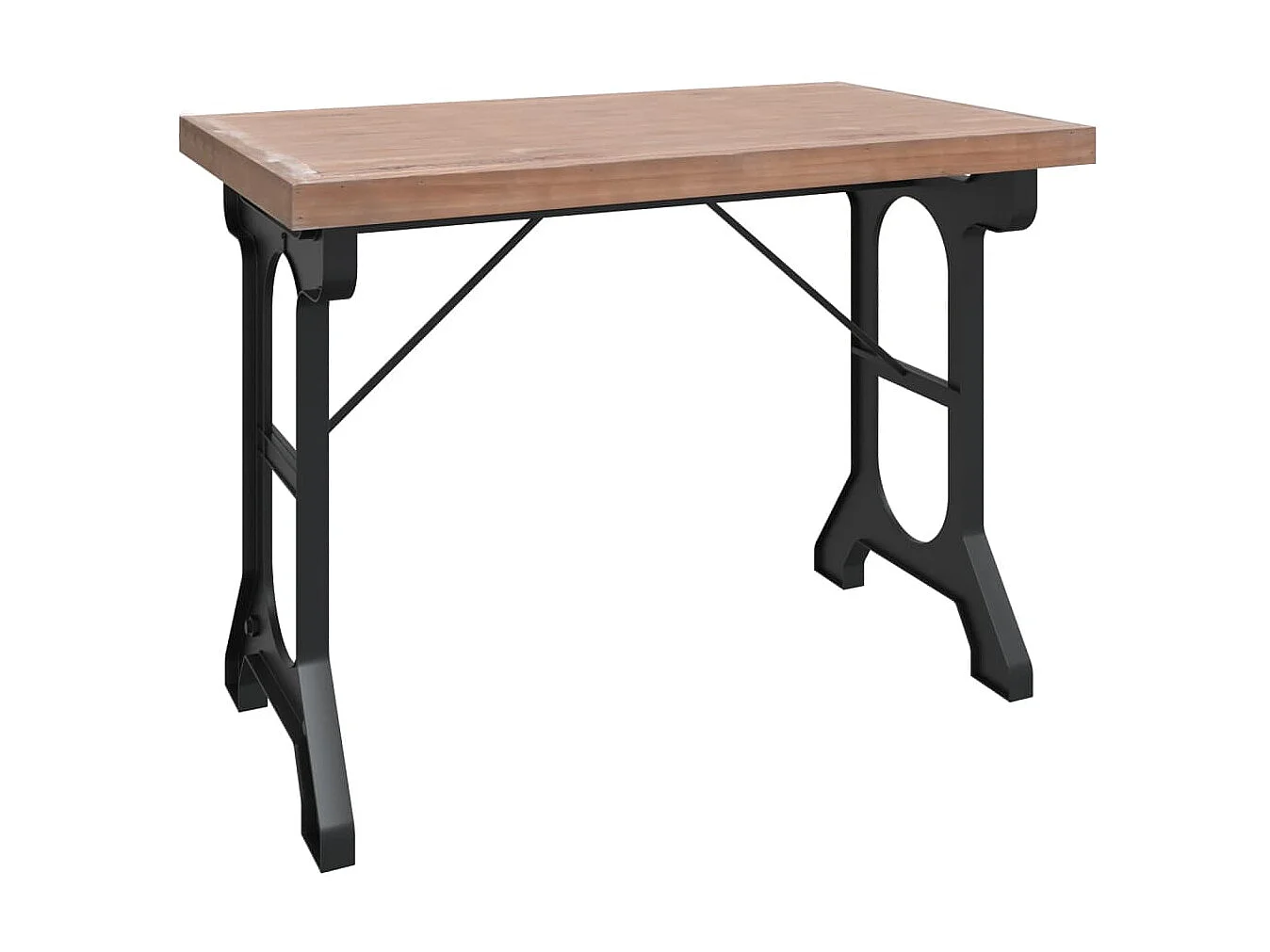 Table à dîner 110x65x82 cm Bois de sapin massif et fer GHR10094