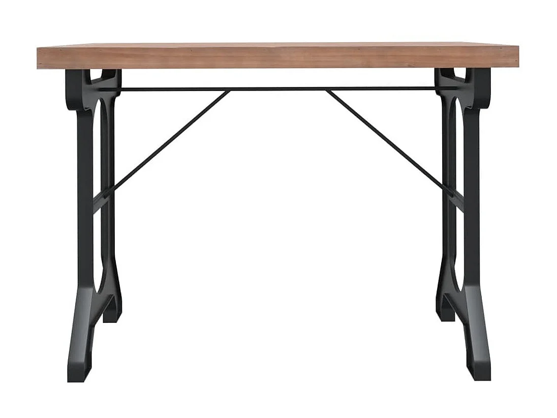 Table à dîner 110x65x82 cm Bois de sapin massif et fer GHR10094