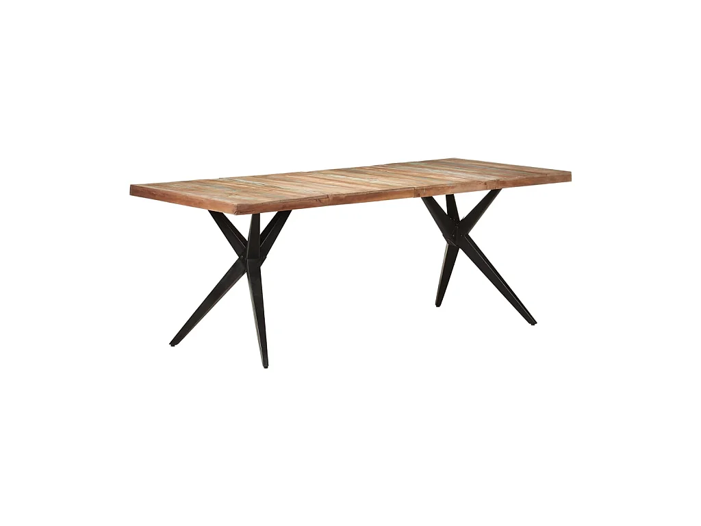 Table de salle à manger 200x90x76cm Bois de récupération solide GHR48833