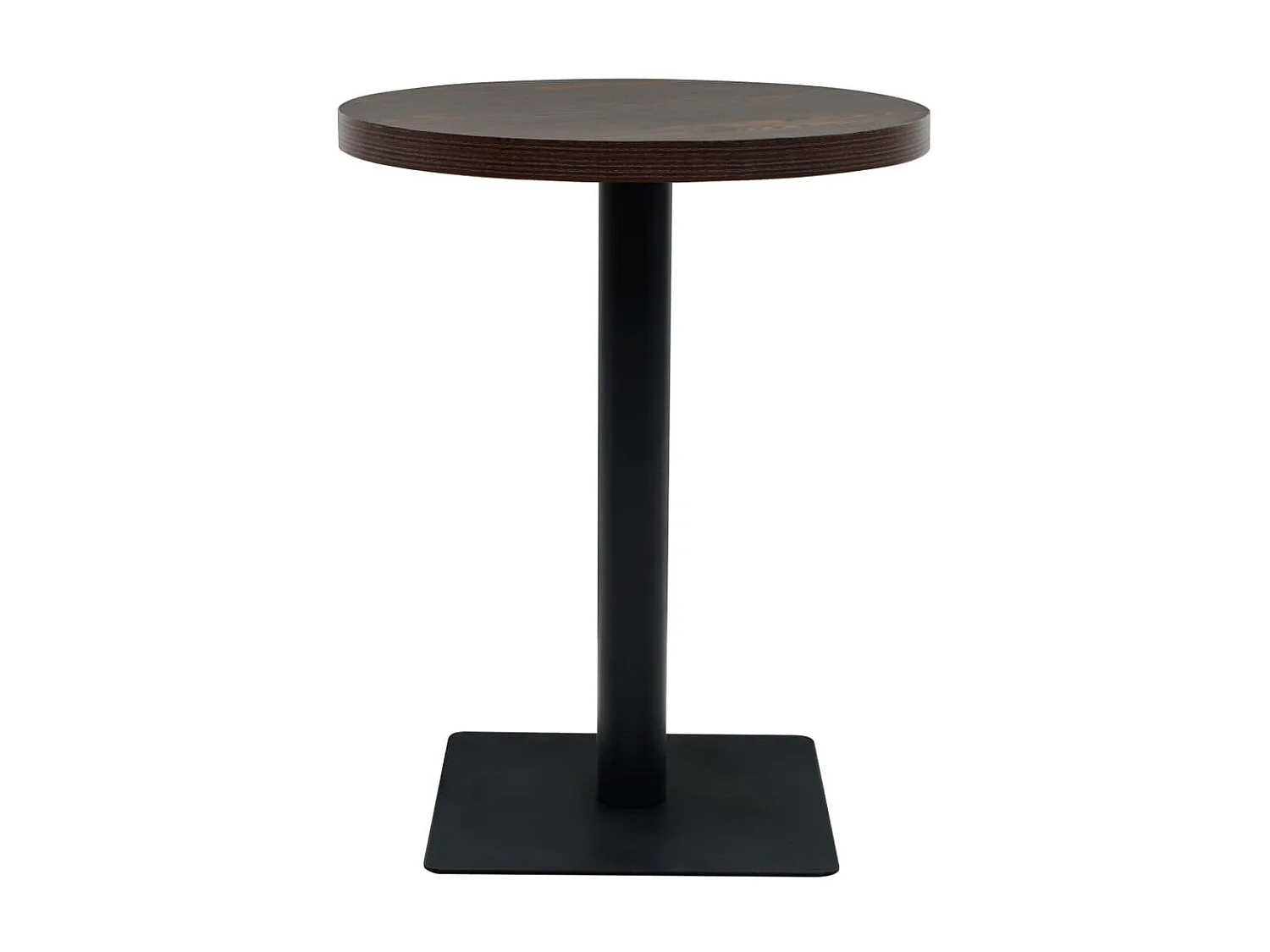 Bistrotafel rond 60x75 cm MDF en staal donker essenkleur NL327619