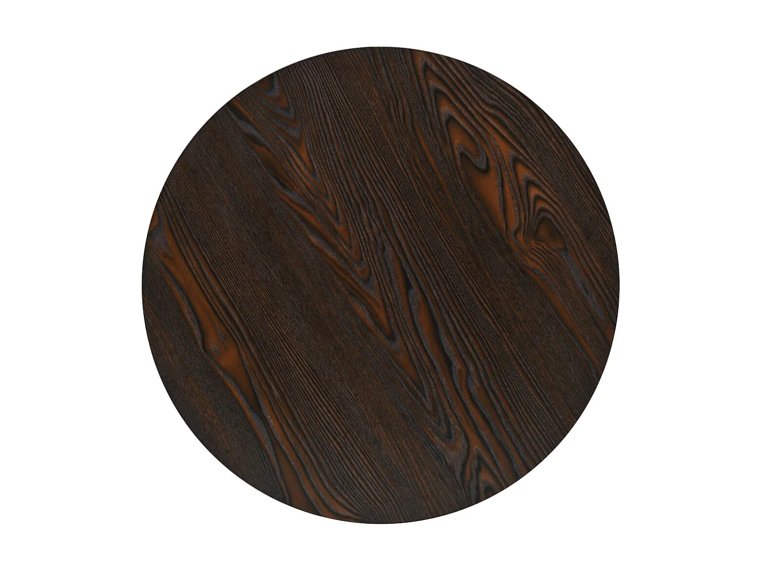 Bistrotafel rond 60x75 cm MDF en staal donker essenkleur NL327619