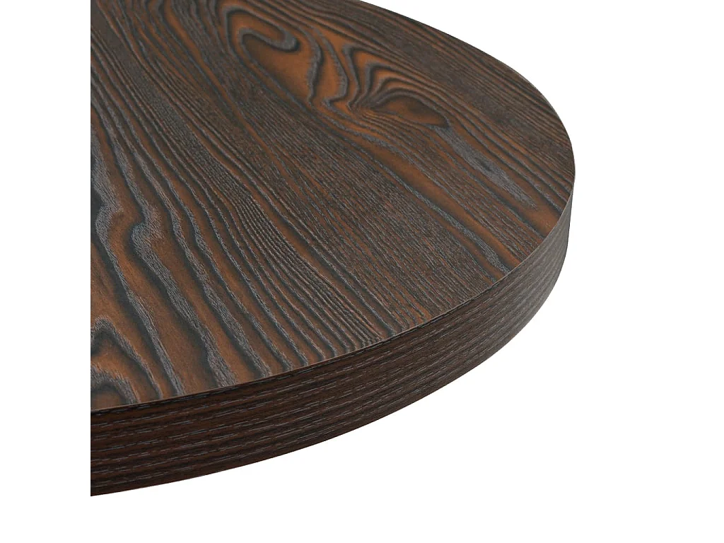 Bistrotafel rond 60x75 cm MDF en staal donker essenkleur NL327619
