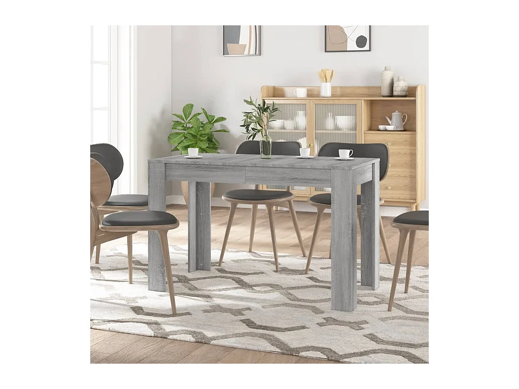 Table à dîner sonoma gris 120x60x76 cm bois d'ingénierie GHR55740