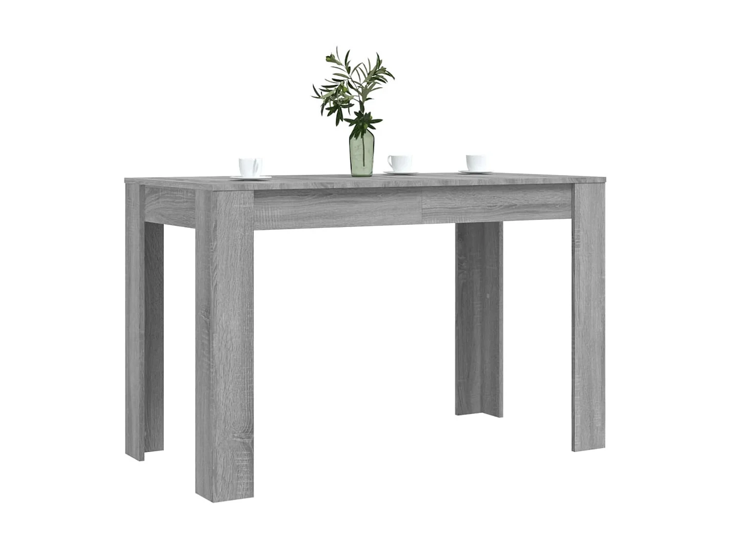 Eettafel 120x60x76 cm bewerkt hout grijs sonoma eikenkleurig NL809816