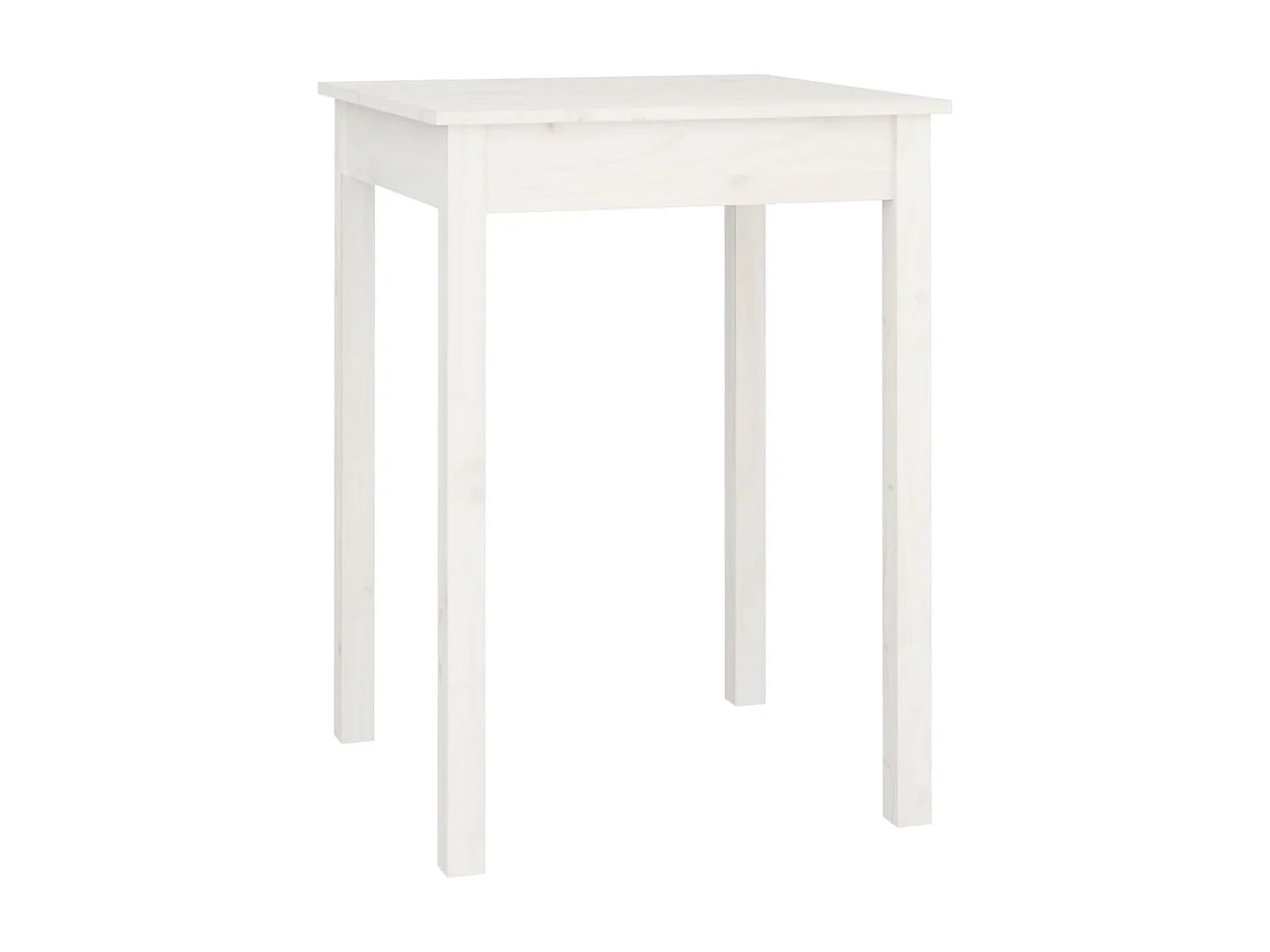Table à manger Blanc 55x55x75 cm Bois massif de pin GHR95986