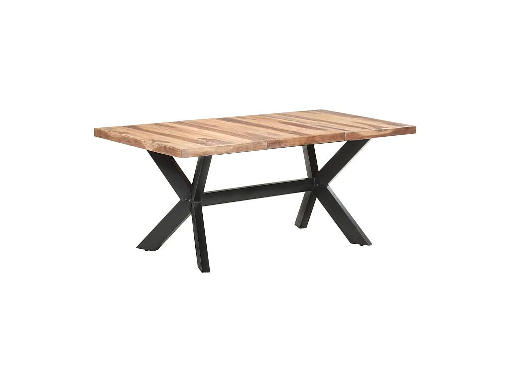 Mesa de jantar 180x90x75 cm madeira maciça c/ acabamento a mel PT719283