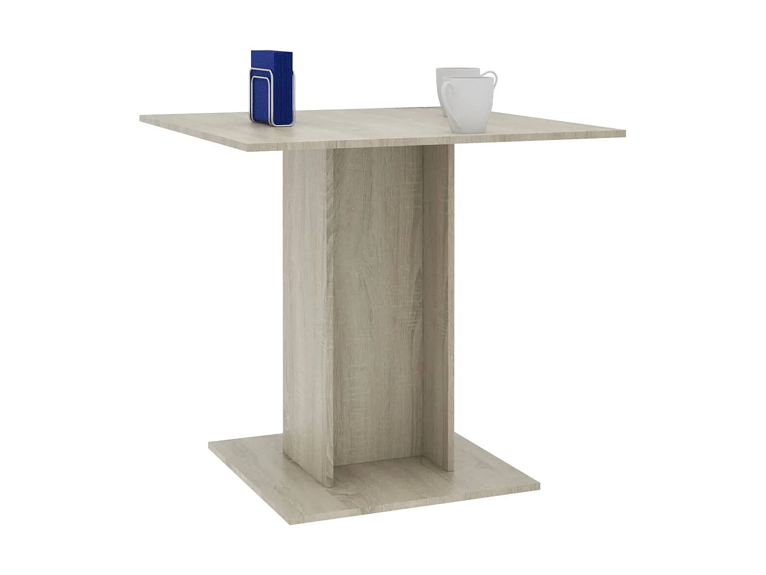 Table à dîner Chêne sonoma 80x80x75 cm Bois d'ingénierie GHR86003