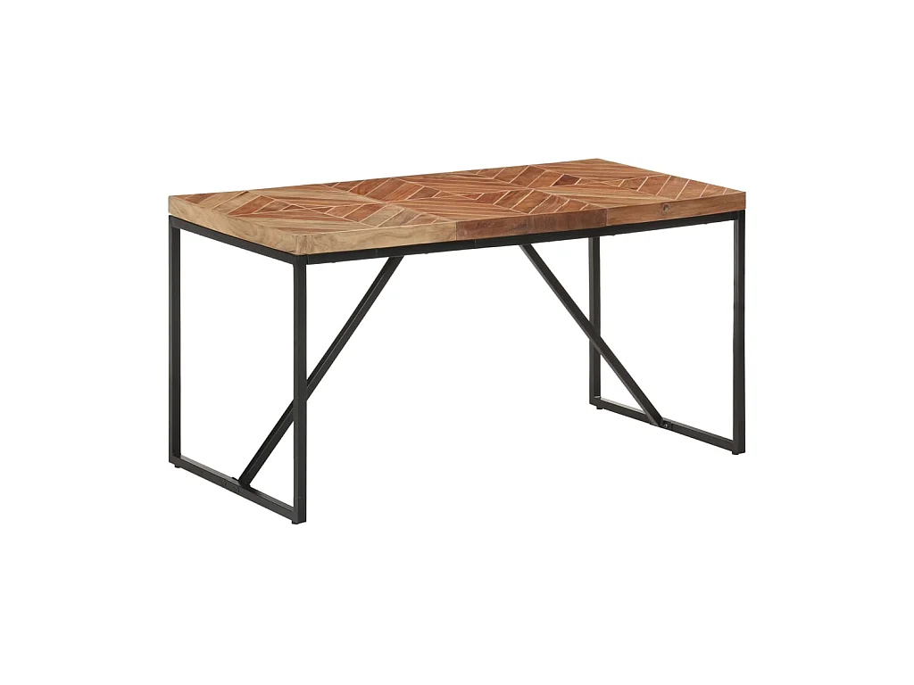 Table à dîner 140x70x76 cm Bois massif d'acacia et de manguier GHR18378