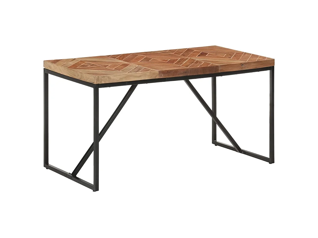 Table à dîner 140x70x76 cm Bois massif d'acacia et de manguier GHR18378