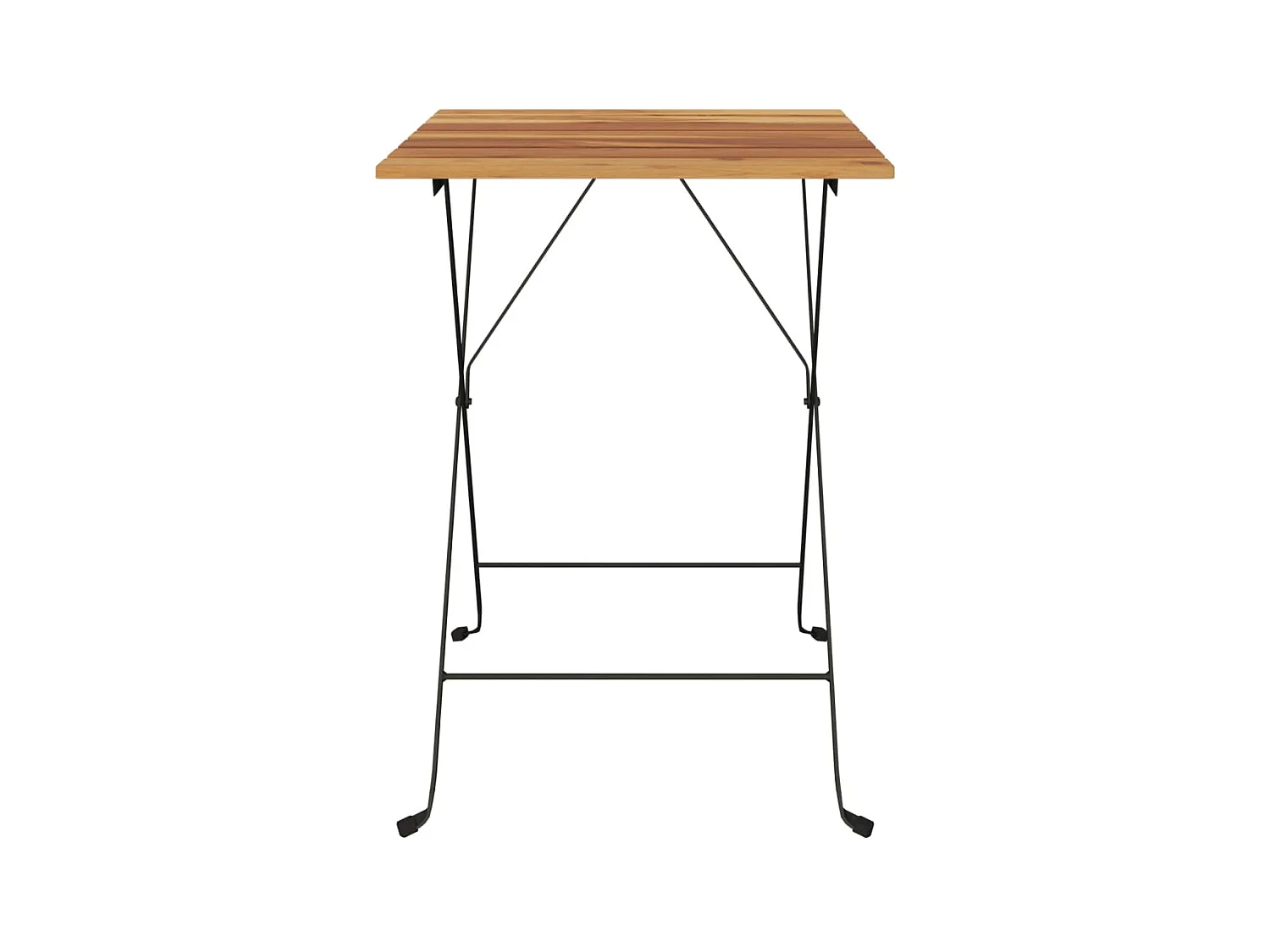 Bistrotafel inklapbaar 55x54x71 cm massief teakhout en staal NL322995