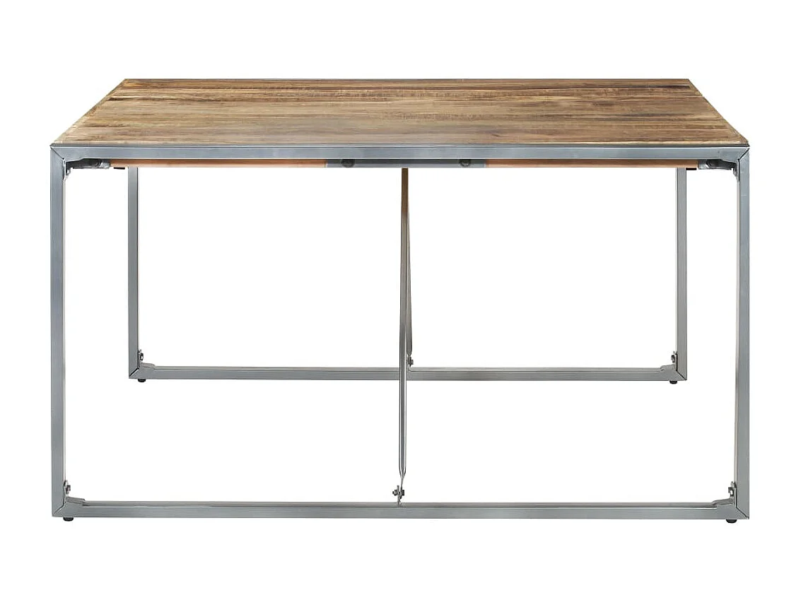 Mesa de comedor madera de mango rugosa 140x140x75 cm ES197401