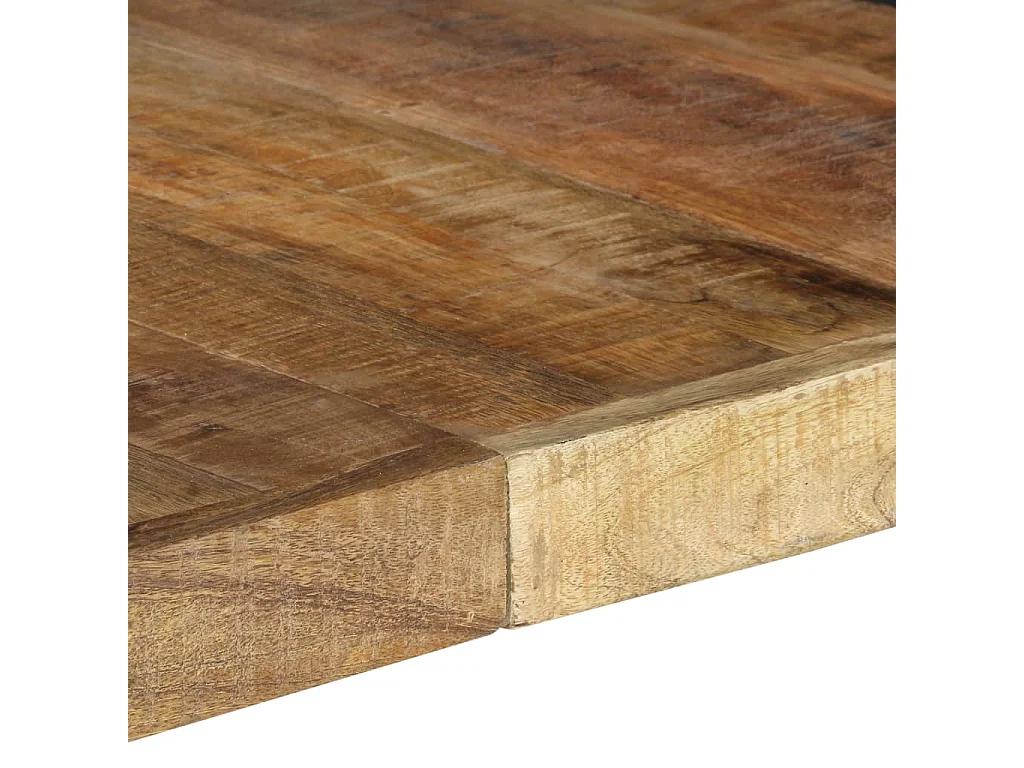 Mesa de comedor madera de mango rugosa 140x140x75 cm ES197401
