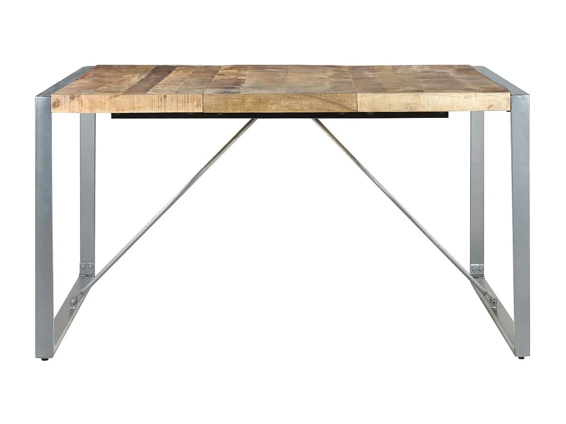 Table de salle à manger 140x140x75 cm Bois de manguier brut GHR12816