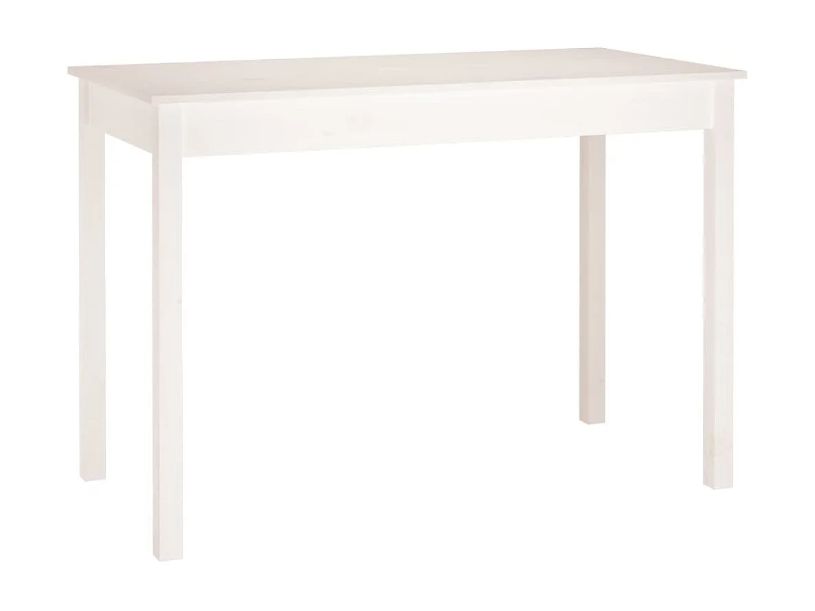 Table à manger Blanc 110x55x75 cm Bois massif de pin GHR30351
