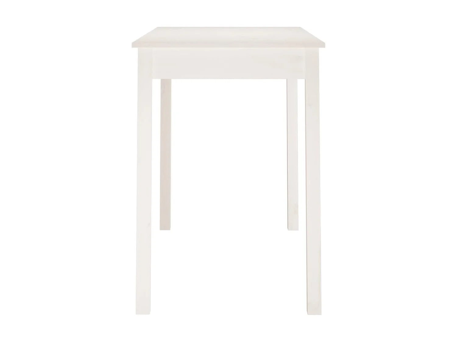 Table à manger Blanc 110x55x75 cm Bois massif de pin GHR30351